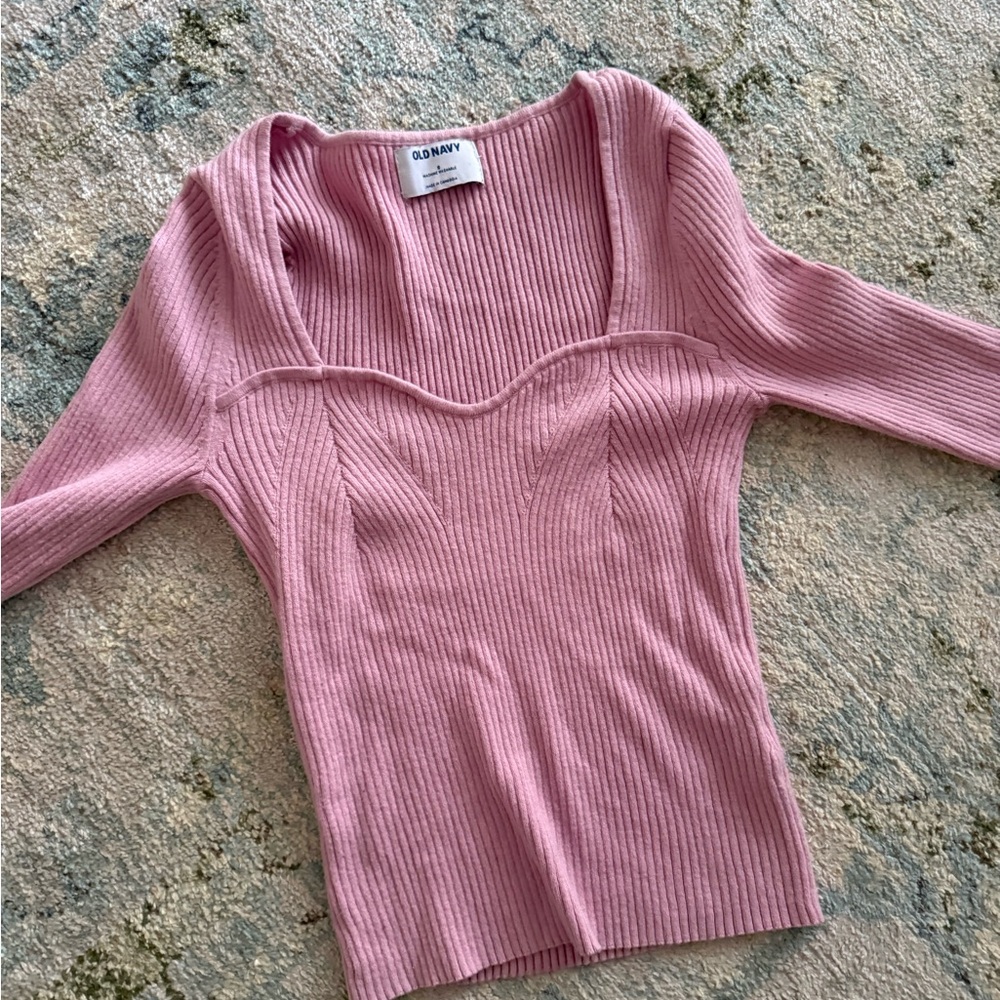 Light Pink Ribbed Top